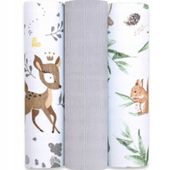 Zestaw 3x pieluchy pieluszki muślinowe PREMIUM