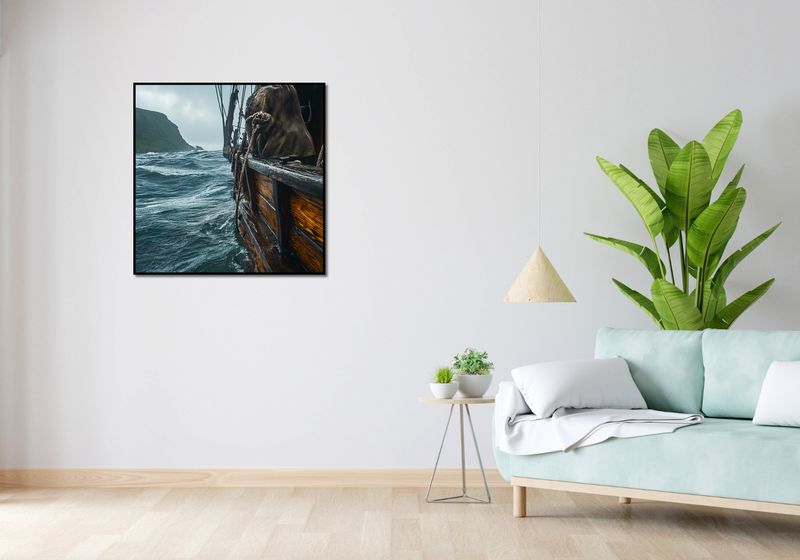 Plakat 80x80cm Statek na Falach zdjęcie 4