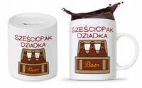Zestaw Dla Dziadka Dzień Dziadka Kubek + Skarbonka Z Nadrukiem Ze Zdjęciem