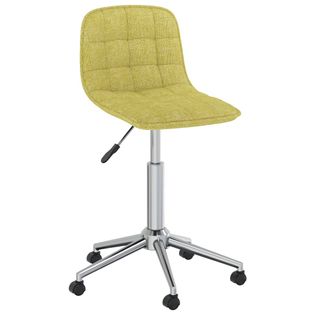 Obrotowe Krzesło Biurowe, Zielone, Obite Tkaniną