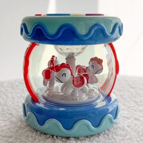 WOOPIE BABY Bębenek Pozytywka Projektor 3w1 Zabawka Muzyczna dla Niemowląt + Walec Roller do Nauki Raczkowania na Arena.pl