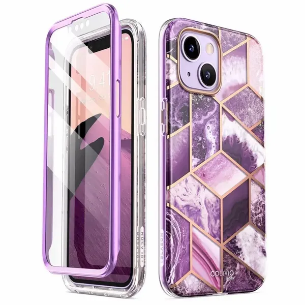 Supcase cosmo iphone 14 plus marble purple zdjęcie 1
