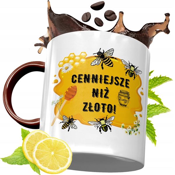 Kubek Bordowy Dla Pszczelarza Na Urodziny Prezent Z Nadrukiem Ze Zdjęciem zdjęcie 1