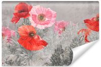 Fototapeta MAKI Kwiaty Pejzaż Abstrakcja Beton Mural 300cm x 210cm