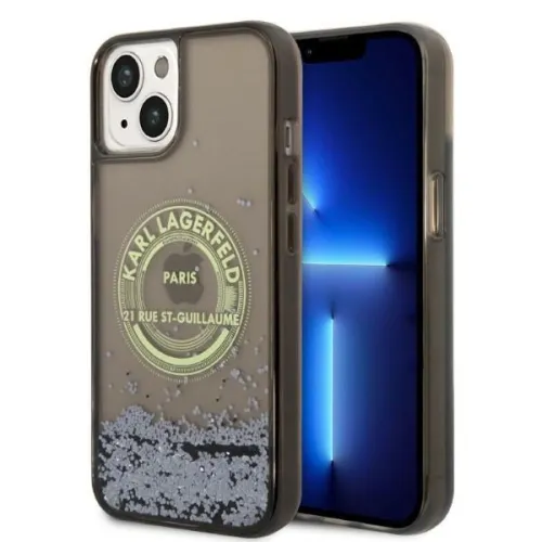 Etui Karl Lagerfeld Liquid Glitter RSG na iPhone 14 Plus - czarne na Arena.pl