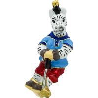 Bombka choinkowa szklana: Zebra golfista