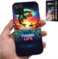 ETUI DO SAMSUNG GALAXY A22 4G - WZORY WĘDKARSKIE RYBY POŁÓW WĘDKA PLECKI