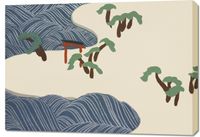 Obraz 100x70cm Ocean Waves, Sekka Japoński Vintage do Salonu