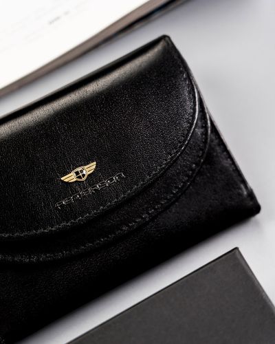 klasyczny, skórzany portfel damski na zatrzask - peterson na Arena.pl