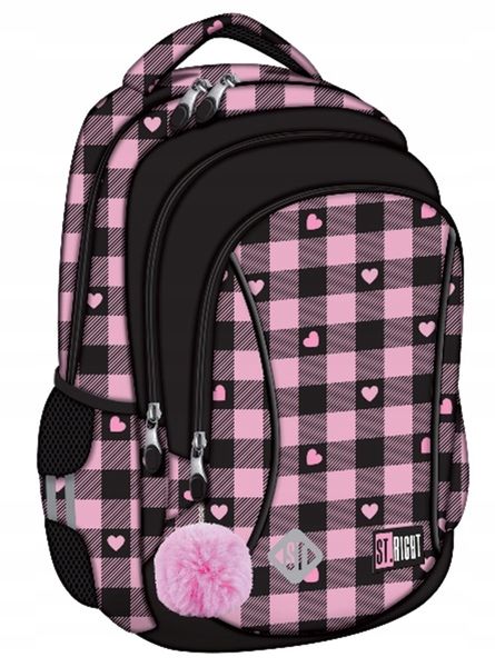 Plecak 3 komorowy BP26 Pink Checkered zdjęcie 1