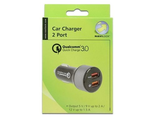 Ładowarka samochodowa 12V/24V 1xUSB Quick Charge 3.0 + 1xUSB 2.4A na Arena.pl