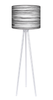 Lampa podłogowa - trójnóg drewniana duża - Zebra