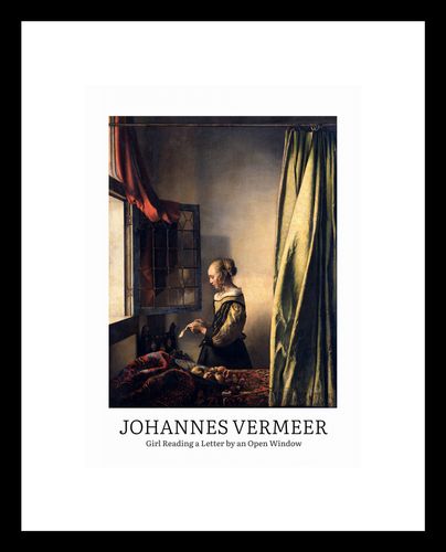 Plakat 13x18cm Design Girl Reading, Vermeer Vintage do Salonu na Arena.pl