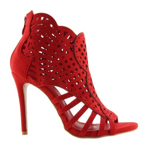 Botki ażurowe open toe czerwone M286 Red r.40 na Arena.pl