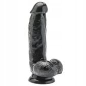 Sztuczny duży, gruby penis na przyssawce.