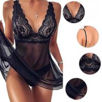 SEKSOWNA KOSZULKA NOCNA DAMSKA BIELIZNA HALKA PIŻAMA STRINGI WALENTYNKI