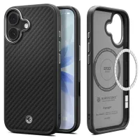 Etui Spigen Enzo Aramid "T" MagSafe na iPhone 17 - czarno-srebrne