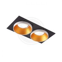 OPRAWA HALOGENOWA TARIS GOLD 35W PODWÓJNA ALUMINIUM CZARNA