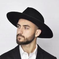 Kapelusz męski fedora MONTGOMERY duże rondo r. 57