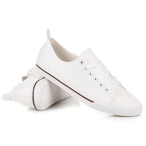 Białe wiązane trampki r.39 na Arena.pl