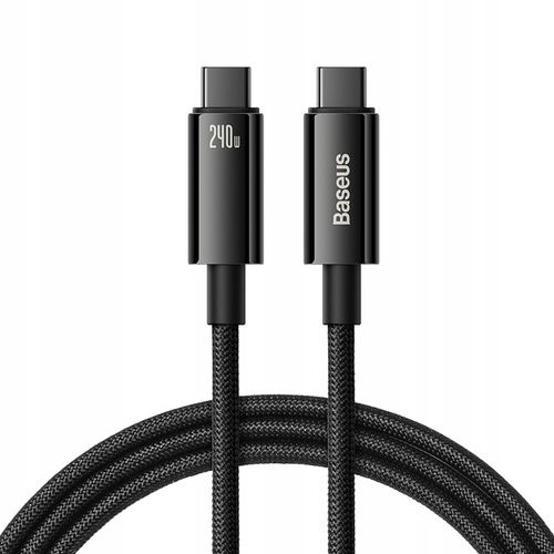 BASEUS MOCNY KABEL USB-C SZYBKIE ŁADOWANIE PRZEWÓD TYP-C 240W PD 3.1 QC 3M na Arena.pl