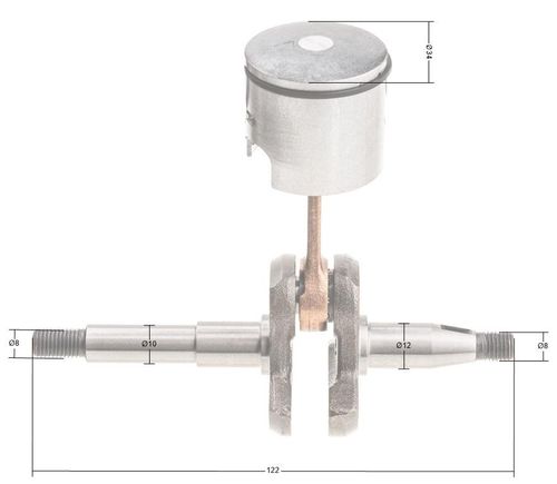Wał korbowy Cedrus z tłokiem kpl. pilarka CEDPS25-12 020419 na Arena.pl