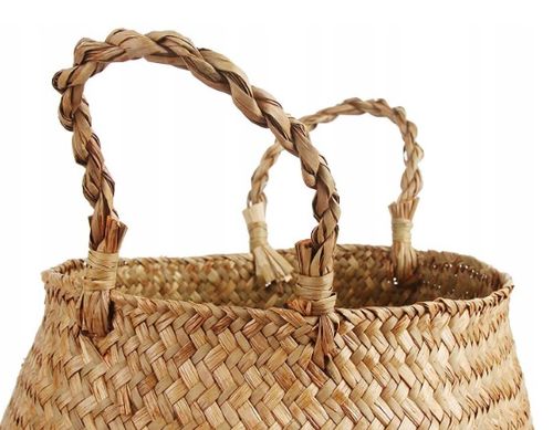 DUŻY KOSZ Z TRAWY MORSKIEJ PLECIONY WIKLINOWY OSŁONKA NA DONICĘ DO na Arena.pl