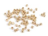 KOSTKI MINI DO BRANSOLETEK HANDMADE DIY DEKOR JASNY ZŁOTY 6X6MM 30SZT