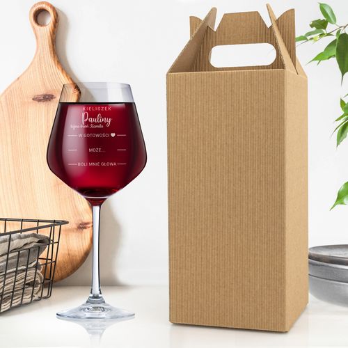 Kieliszek do wina XXL 860 ml MEGA z GRAWEREM dla niej z pudełkiem na Arena.pl