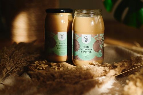 MASŁO ORZECHOWE 900g pasta z orzechów ziemnych SMOOTH krem - SPIŻARENKA na Arena.pl