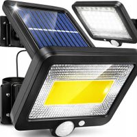 LAMPA SOLARNA CZUJNIK RUCHU ZMIERZCHU 100 LED ULICZNA MOCNA ENERGOOSZCZĘDNA