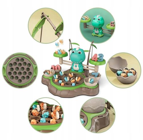 EDUKACYJNA GRA WAGA szalkowa DINOZAUR WĘDKOWANIE Równoważnia Łowienie Rybek na Arena.pl