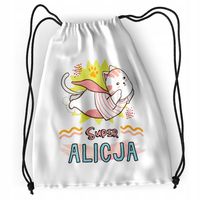 Plecak Sportowy Szkolny Alicji Córki I Dziecka Z Nadrukiem Ze Zdjęciem