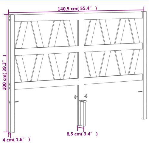 Wezgłowie do łóżka, woskowy brąz, 135 cm, lite drewno sosnowe na Arena.pl
