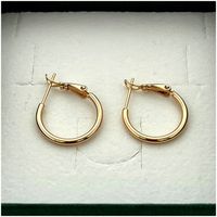 KOLCZYKI ZŁOTE KOŁA KÓŁKA POZŁACANE ZE STALI CHIRURGICZNEJ 2 cm MAŁE 18K