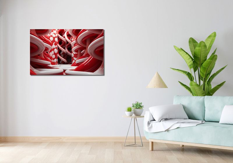 Obraz 100x60cm Czerwone Wiry zdjęcie 2