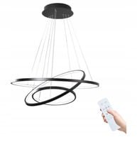 LAMPA WISZĄCA 3 RINGI SUFITOWA żyrandol 100W PILOT