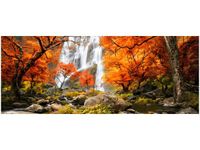 100X40CM JESIENNY WODOSPAD OBRAZ DREWNO