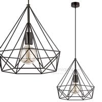 Wisząca lampa druciana VEN W-CORF/D BK industrialna czarna