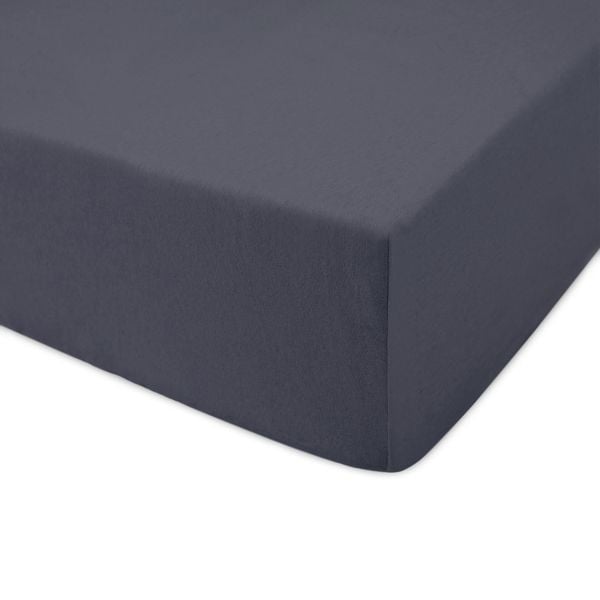 Prześcieradło z gumką jersey 160x200 BASIC grafit zdjęcie 3