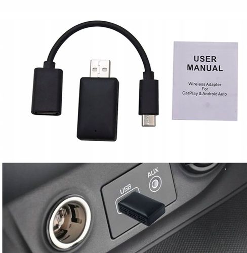 Bezprzewodowy Adapter Mini USB CarPlay do iPhone iOS ANDROID AUTO na Arena.pl