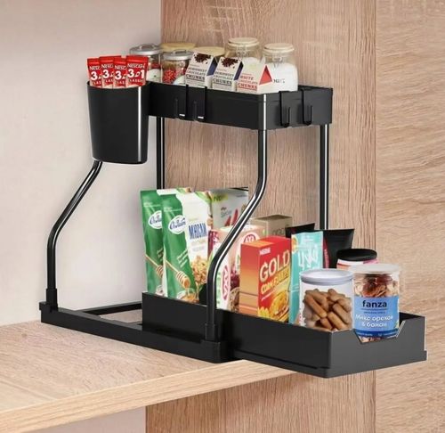 ORGANIZER POD ZLEW 2 POZIOMOWY WYSUWANA PÓŁKA STOJAK REGAŁ DO KUCHNI na Arena.pl