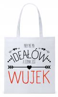 Dla Wujka Wujaszka Prezent Torba Eco Biała Shopper Z Nadrukiem Ze Zdjęciem