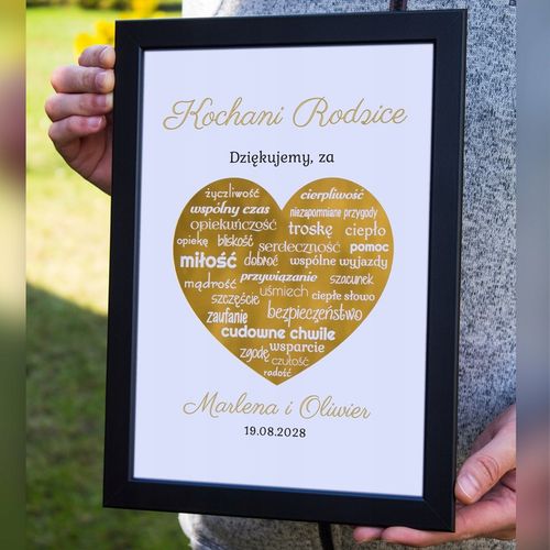ŚLUBNE PODZIĘKOWANIA DLA RODZICÓW MAMY TATY OBRAZ RAMKA PLAKAT ŚLUB 3D na Arena.pl