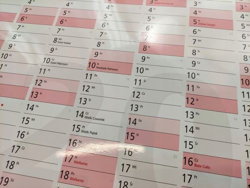 Planer A1 Kalendarz 2025 84x59 zmazywalny z mocowaniem samoprzylepnym na Arena.pl