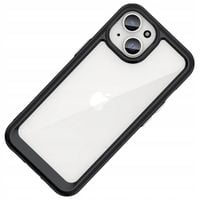 wzmocnione etui z elastyczną ramką do iphone 15 plus outer space - czarne