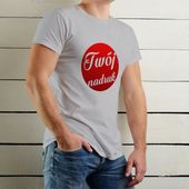 Jasnoszara, bawełniana koszulka z Twoim nadrukiem XXXL