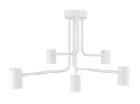 Biała lampa metalowa Luis nowoczesna nad kuchenną wyspę