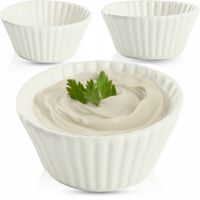 KOKILKA PORCELANOWA BIAŁA 9CM NACZYNIE DO SOSÓW DIPÓW OLIWY DIPÓWKA