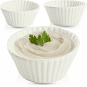 KOKILKA PORCELANOWA BIAŁA 9CM NACZYNIE DO SOSÓW DIPÓW OLIWY DIPÓWKA